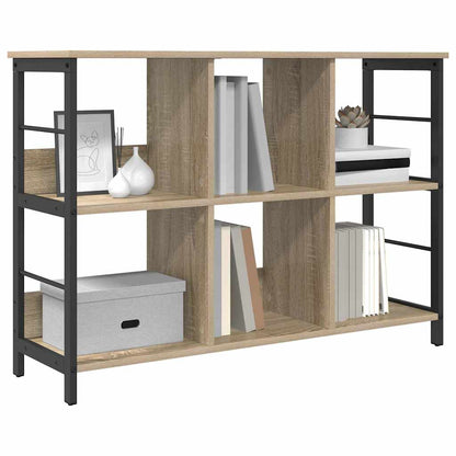 vidaXL Bookshelf 6-Tier 102 x 32 x 72.5 cm Engineered Wood Sonoma Oak