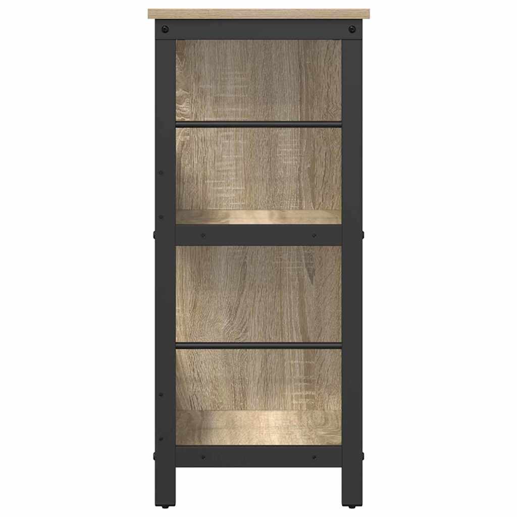 vidaXL Bookshelf 6-Tier 102 x 32 x 72.5 cm Engineered Wood Sonoma Oak