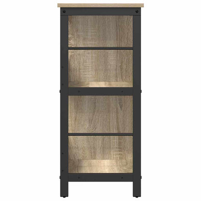 vidaXL Bookshelf 6-Tier 102 x 32 x 72.5 cm Engineered Wood Sonoma Oak