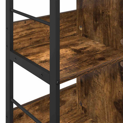 vidaXL Bookshelf 6-Tier 102 x 32 x 72.5 cm Engineered Wood Smoked Oak