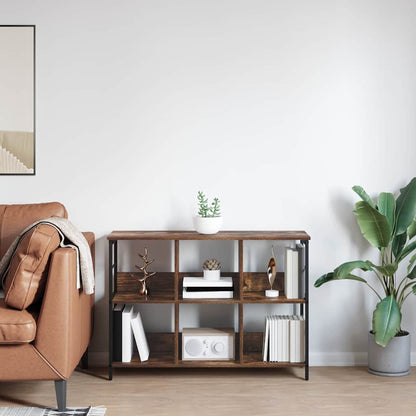 vidaXL Bookshelf 6-Tier 102 x 32 x 72.5 cm Engineered Wood Smoked Oak