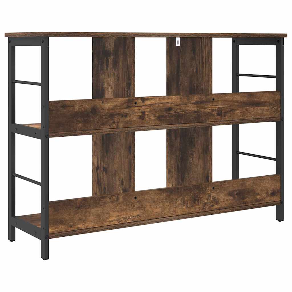 vidaXL Bookshelf 6-Tier 102 x 32 x 72.5 cm Engineered Wood Smoked Oak