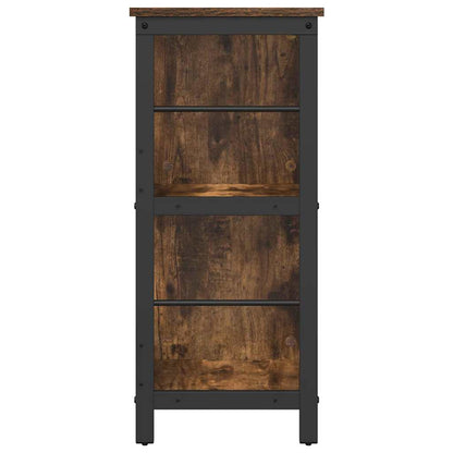 vidaXL Bookshelf 6-Tier 102 x 32 x 72.5 cm Engineered Wood Smoked Oak