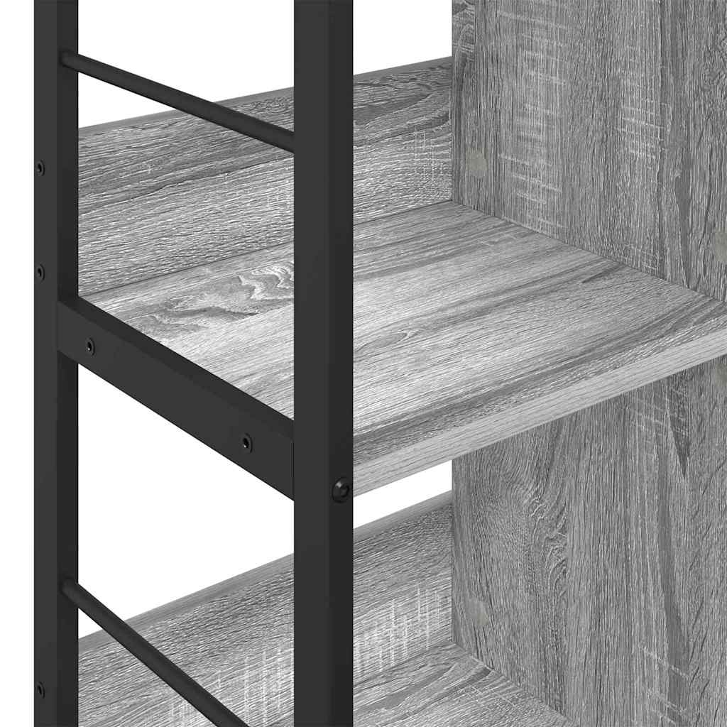 vidaXL Bookshelf 6-Tier 102 x 32 x 72.5 cm Engineered Wood Grey Sonoma