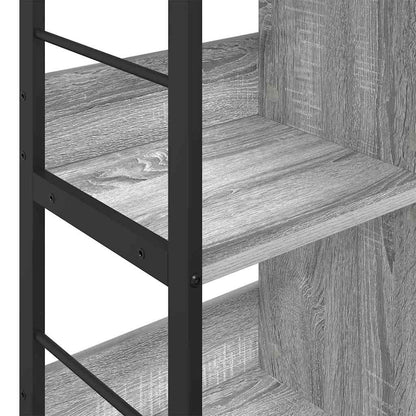 vidaXL Bookshelf 6-Tier 102 x 32 x 72.5 cm Engineered Wood Grey Sonoma