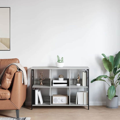 vidaXL Bookshelf 6-Tier 102 x 32 x 72.5 cm Engineered Wood Grey Sonoma