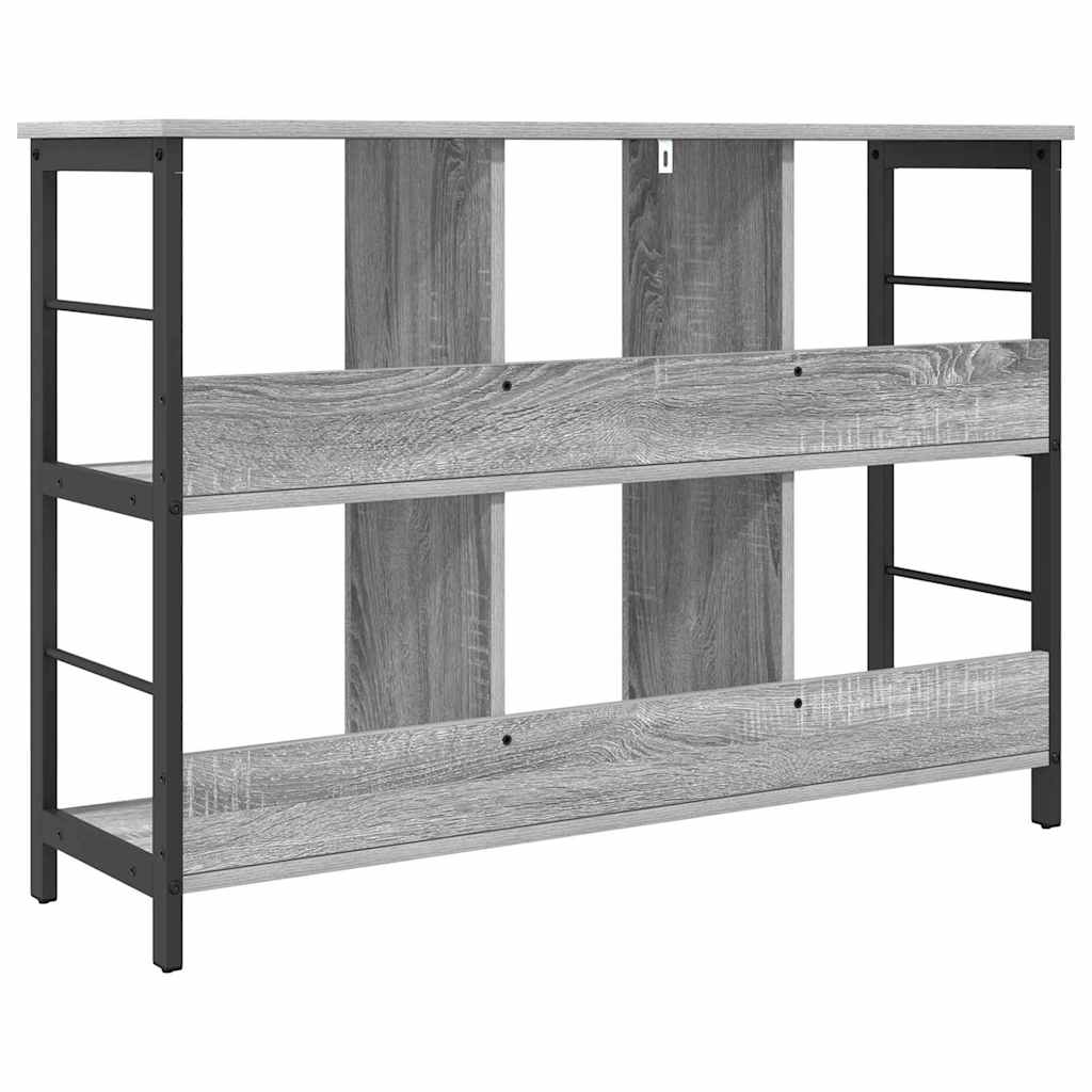 vidaXL Bookshelf 6-Tier 102 x 32 x 72.5 cm Engineered Wood Grey Sonoma
