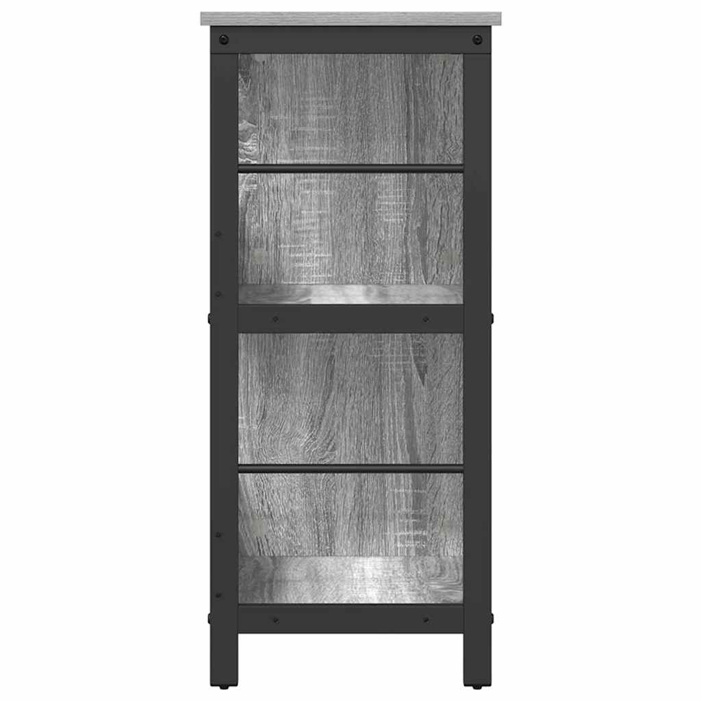 vidaXL Bookshelf 6-Tier 102 x 32 x 72.5 cm Engineered Wood Grey Sonoma