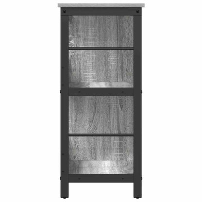 vidaXL Bookshelf 6-Tier 102 x 32 x 72.5 cm Engineered Wood Grey Sonoma