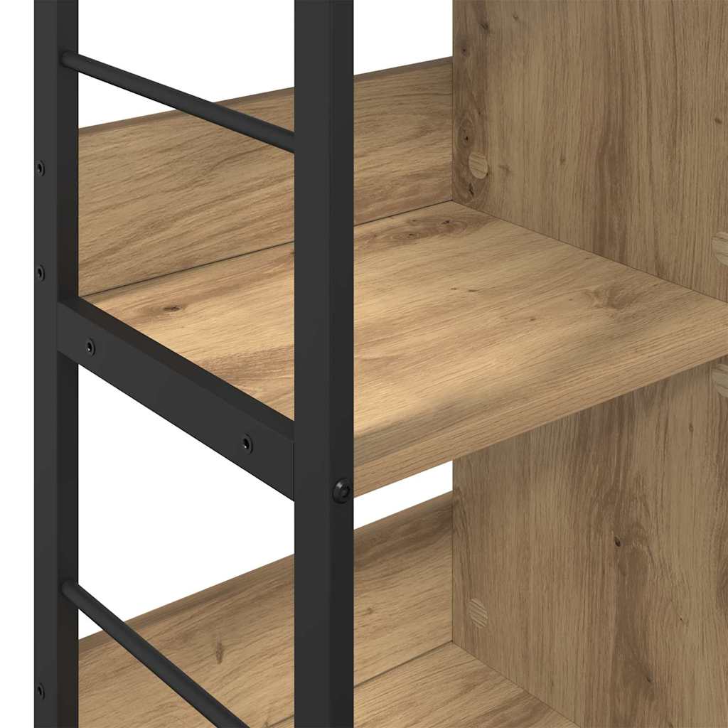 vidaXL Bookshelf 6-Tier 102 x 32 x 72.5 cm Engineered Wood Artisan Oak