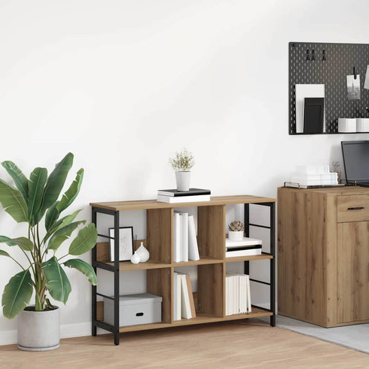 vidaXL Bookshelf 6-Tier 102 x 32 x 72.5 cm Engineered Wood Artisan Oak