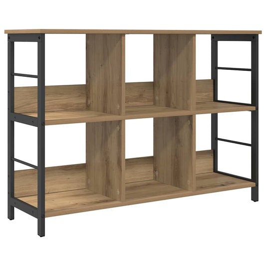 vidaXL Bookshelf 6-Tier 102 x 32 x 72.5 cm Engineered Wood Artisan Oak