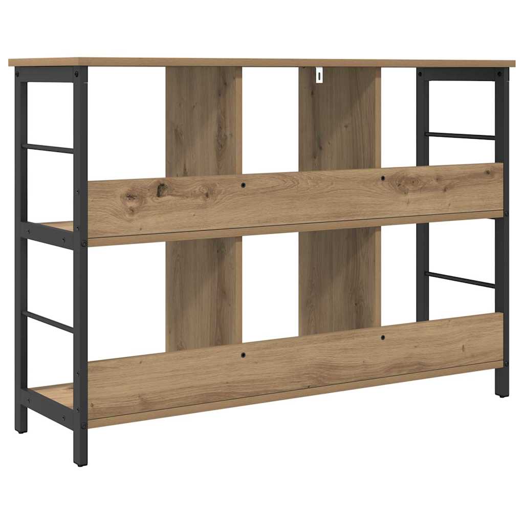 vidaXL Bookshelf 6-Tier 102 x 32 x 72.5 cm Engineered Wood Artisan Oak