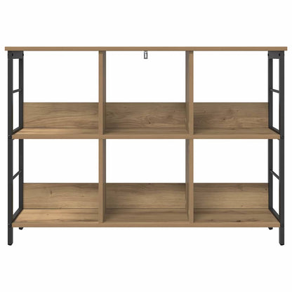 vidaXL Bookshelf 6-Tier 102 x 32 x 72.5 cm Engineered Wood Artisan Oak