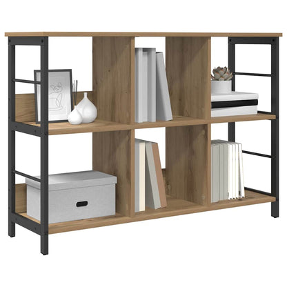 vidaXL Bookshelf 6-Tier 102 x 32 x 72.5 cm Engineered Wood Artisan Oak