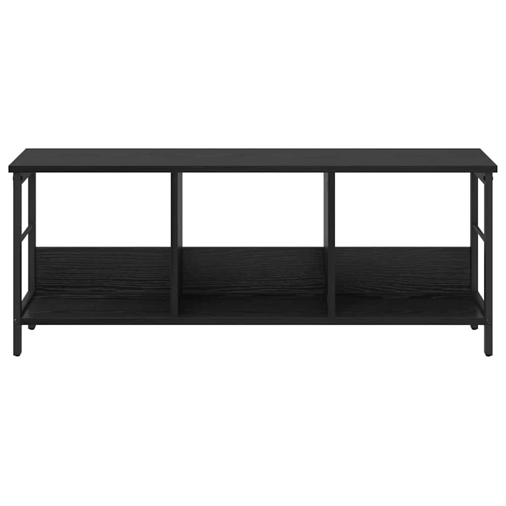 vidaXL Bookshelf 3-Tier 102 x 32 x 40.5 cm Engineered Wood Black Oak