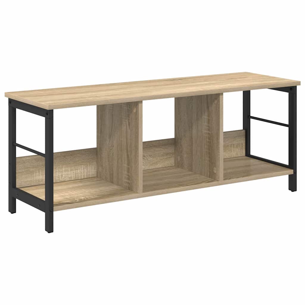 vidaXL Bookshelf 3-Tier 102 x 32 x 40.5 cm Engineered Wood Sonoma Oak