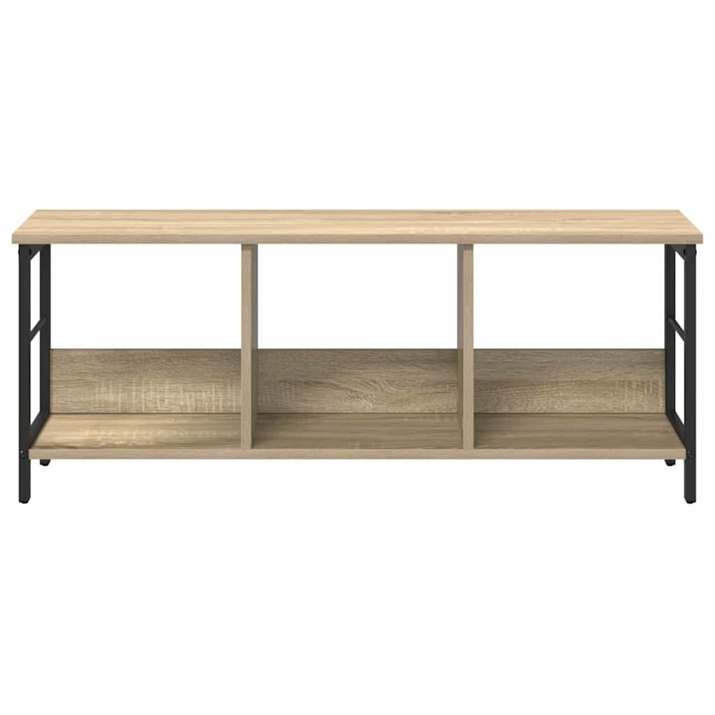 vidaXL Bookshelf 3-Tier 102 x 32 x 40.5 cm Engineered Wood Sonoma Oak