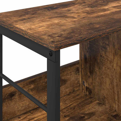 vidaXL Bookshelf 3-Tier 102 x 32 x 40.5 cm Engineered Wood Smoked Oak