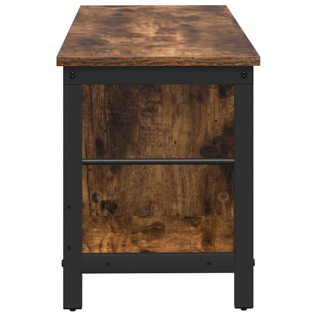 vidaXL Bookshelf 3-Tier 102 x 32 x 40.5 cm Engineered Wood Smoked Oak