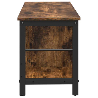 vidaXL Bookshelf 3-Tier 102 x 32 x 40.5 cm Engineered Wood Smoked Oak
