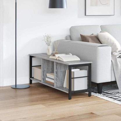 vidaXL Bookshelf 3-Tier 102 x 32 x 40.5 cm Engineered Wood Grey Sonoma