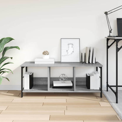 vidaXL Bookshelf 3-Tier 102 x 32 x 40.5 cm Engineered Wood Grey Sonoma