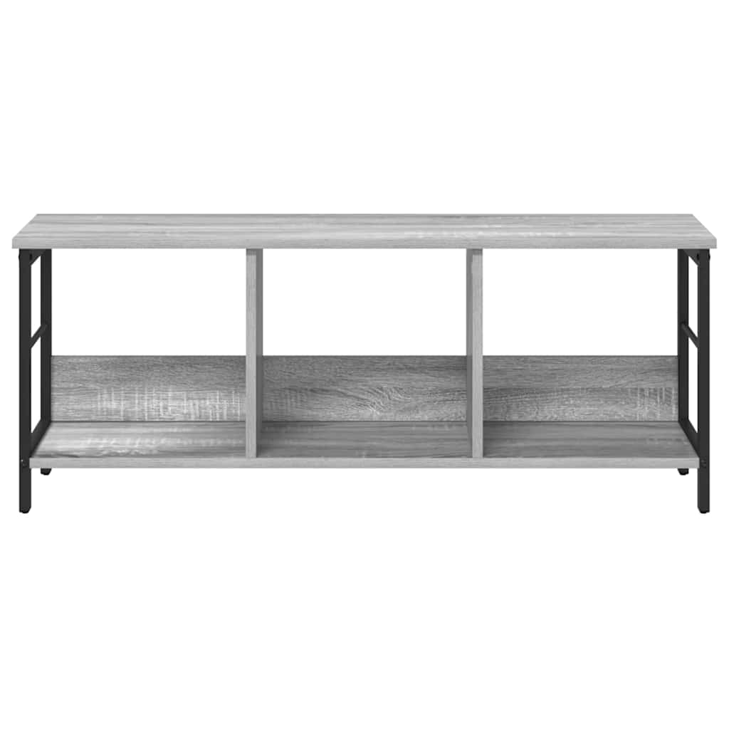 vidaXL Bookshelf 3-Tier 102 x 32 x 40.5 cm Engineered Wood Grey Sonoma