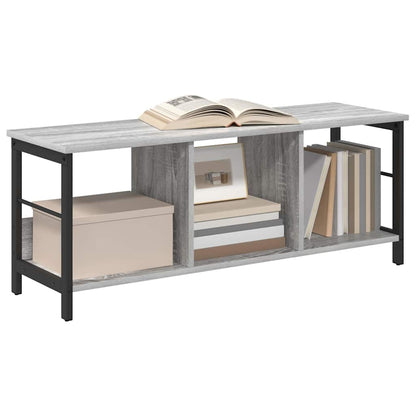 vidaXL Bookshelf 3-Tier 102 x 32 x 40.5 cm Engineered Wood Grey Sonoma