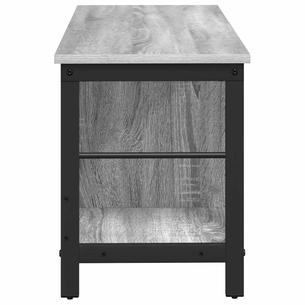 vidaXL Bookshelf 3-Tier 102 x 32 x 40.5 cm Engineered Wood Grey Sonoma