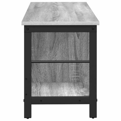 vidaXL Bookshelf 3-Tier 102 x 32 x 40.5 cm Engineered Wood Grey Sonoma