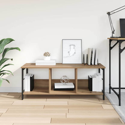 vidaXL Bookshelf 3-Tier 102 x 32 x 40.5 cm Engineered Wood Artisan Oak