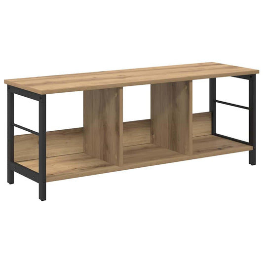 vidaXL Bookshelf 3-Tier 102 x 32 x 40.5 cm Engineered Wood Artisan Oak