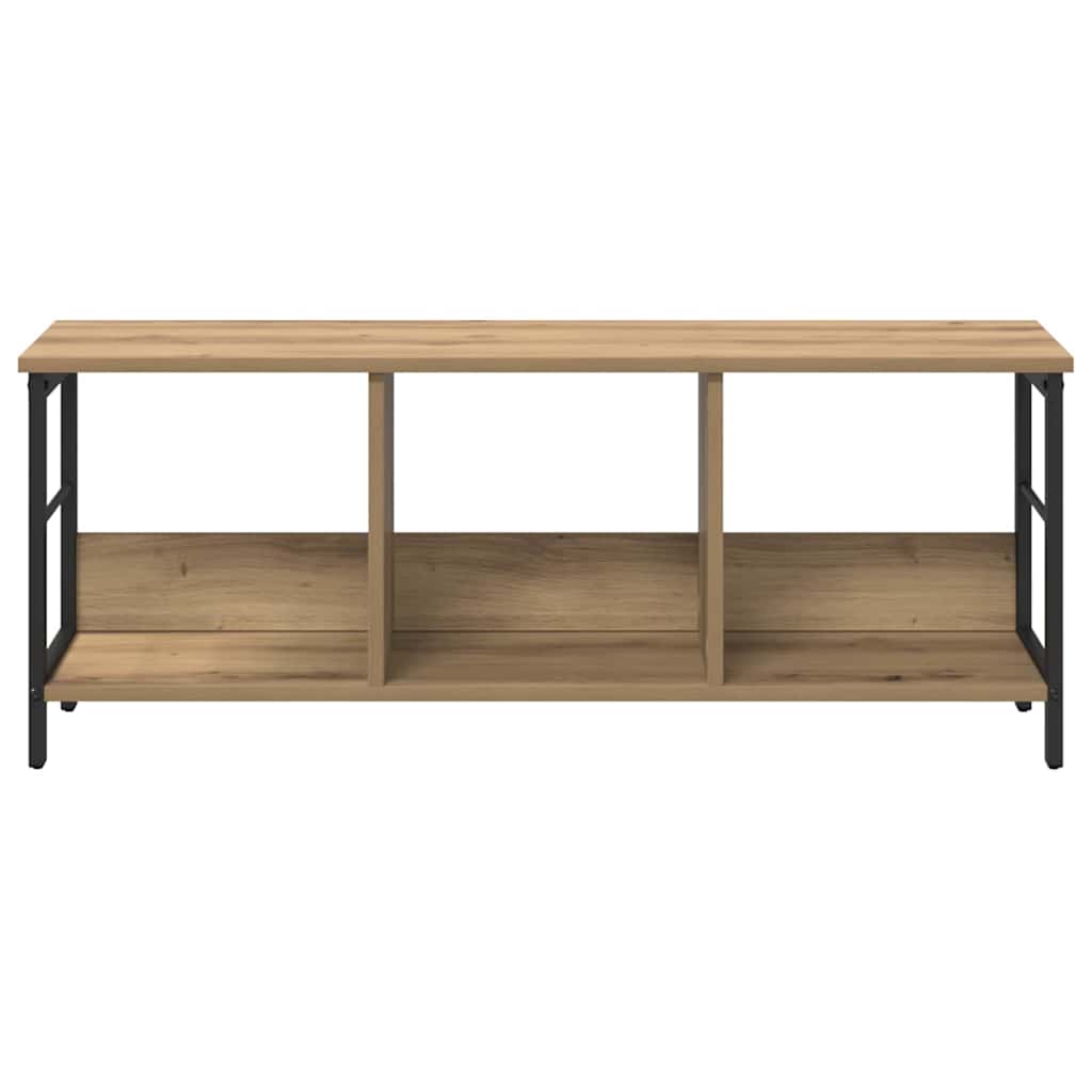 vidaXL Bookshelf 3-Tier 102 x 32 x 40.5 cm Engineered Wood Artisan Oak