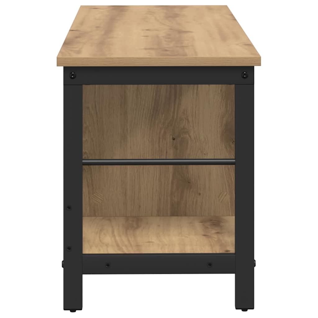 vidaXL Bookshelf 3-Tier 102 x 32 x 40.5 cm Engineered Wood Artisan Oak