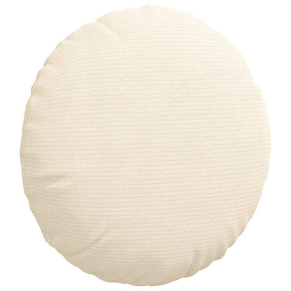 vidaXL Seat Cushions 2 pcs Cream Ø 40 cm Corduroy Fabric