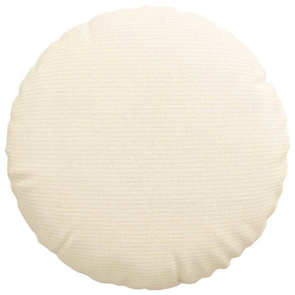 vidaXL Seat Cushions 2 pcs Cream Ø 40 cm Corduroy Fabric