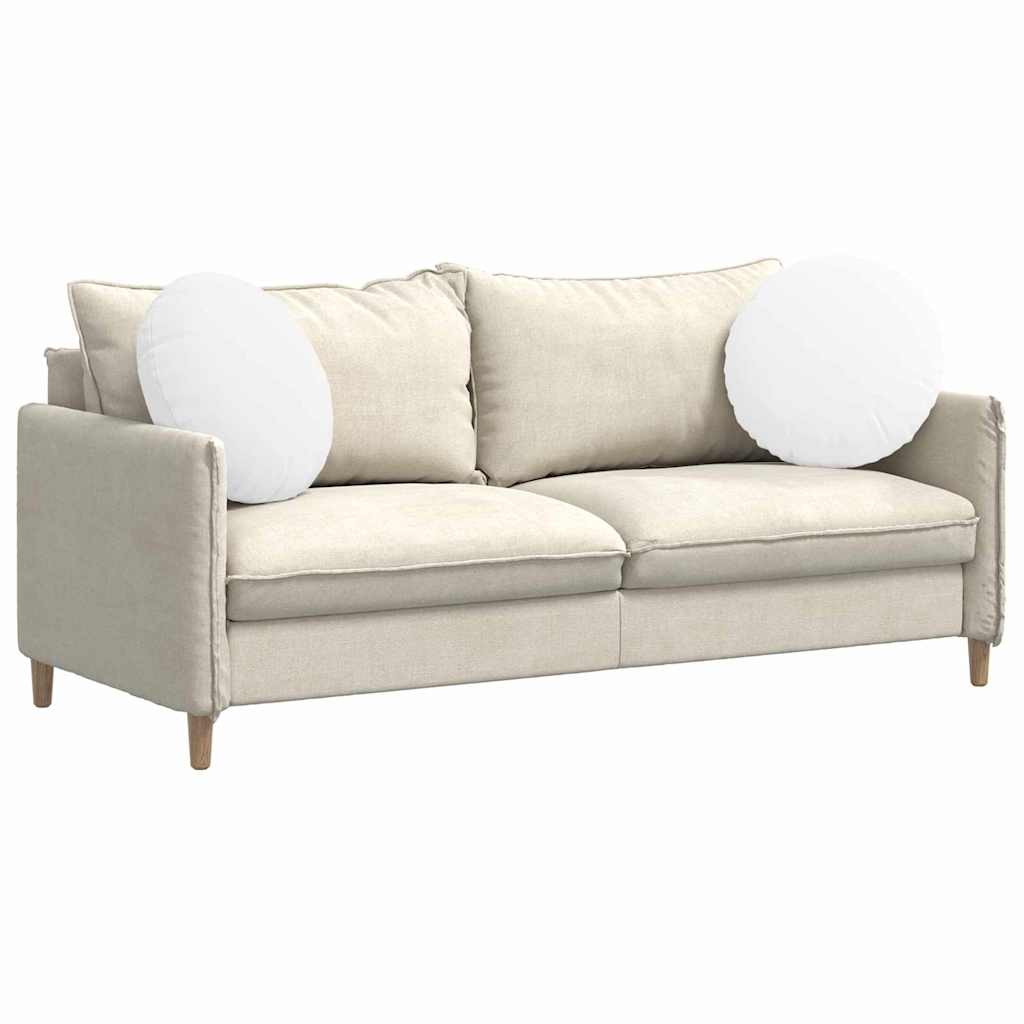 vidaXL Seat Cushions 2 pcs White Ø50 x 19 cm Fabric