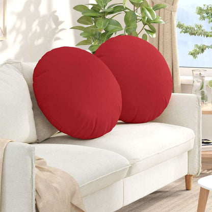 vidaXL Seat Cushions 2 pcs Red Ø60 x 21 cm Fabric
