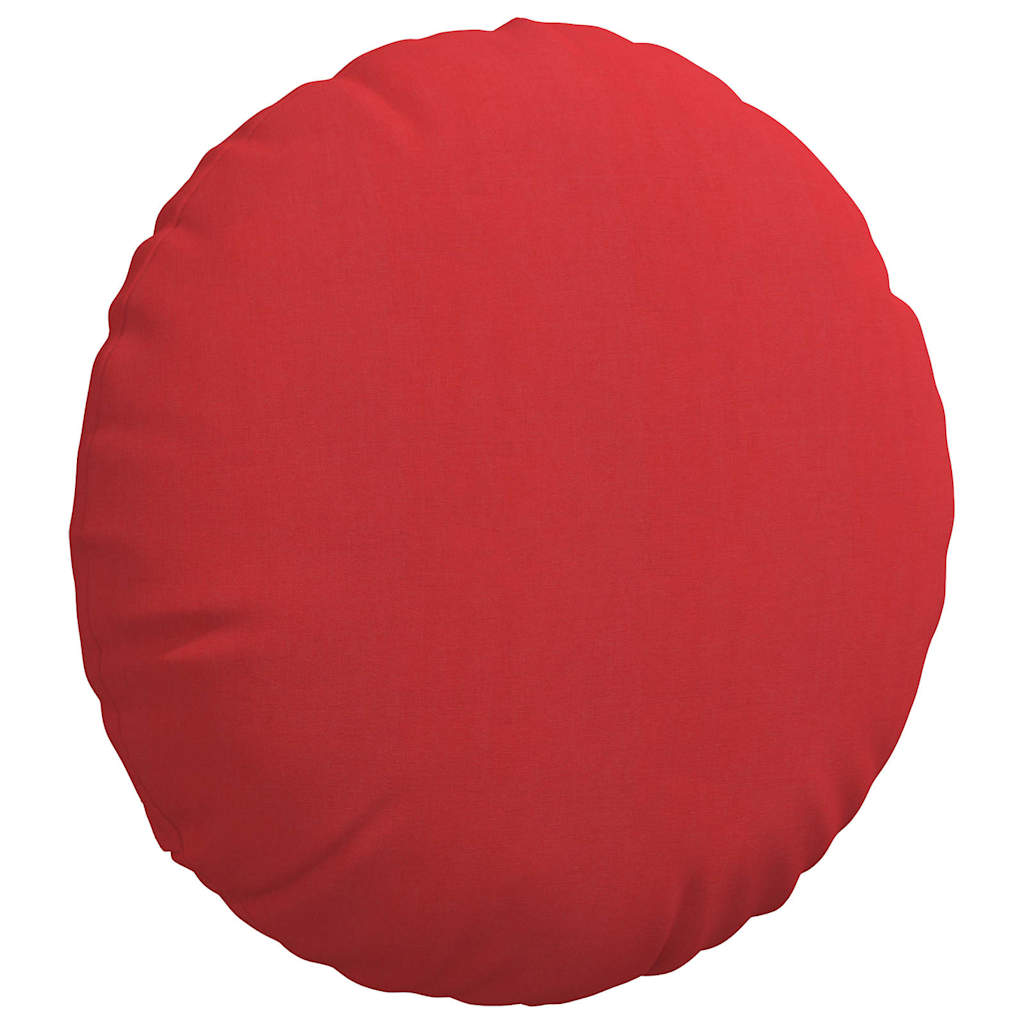 vidaXL Seat Cushions 2 pcs Red Ø60 x 21 cm Fabric