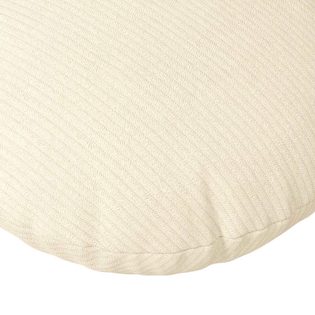 vidaXL Seat Cushions 2 pcs Cream Ø 60 cm Corduroy Fabric