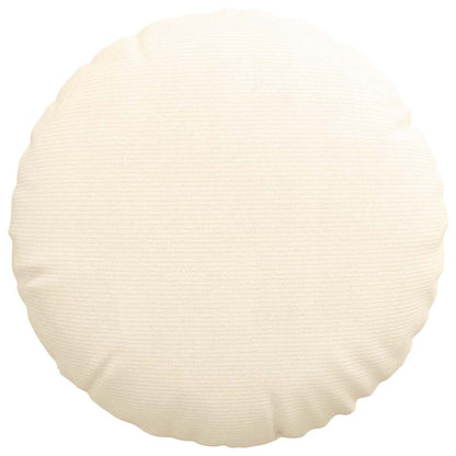 vidaXL Seat Cushions 2 pcs Cream Ø 60 cm Corduroy Fabric