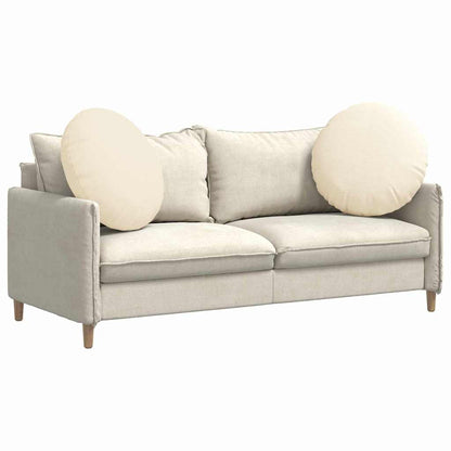 vidaXL Seat Cushions 2 pcs Cream Ø 60 cm Corduroy Fabric