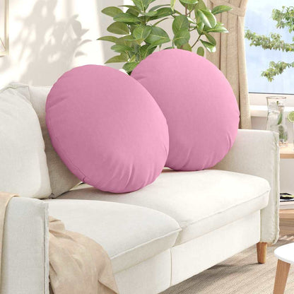 vidaXL Seat Cushions 2 pcs Pink Ø80 x 29 cm Fabric