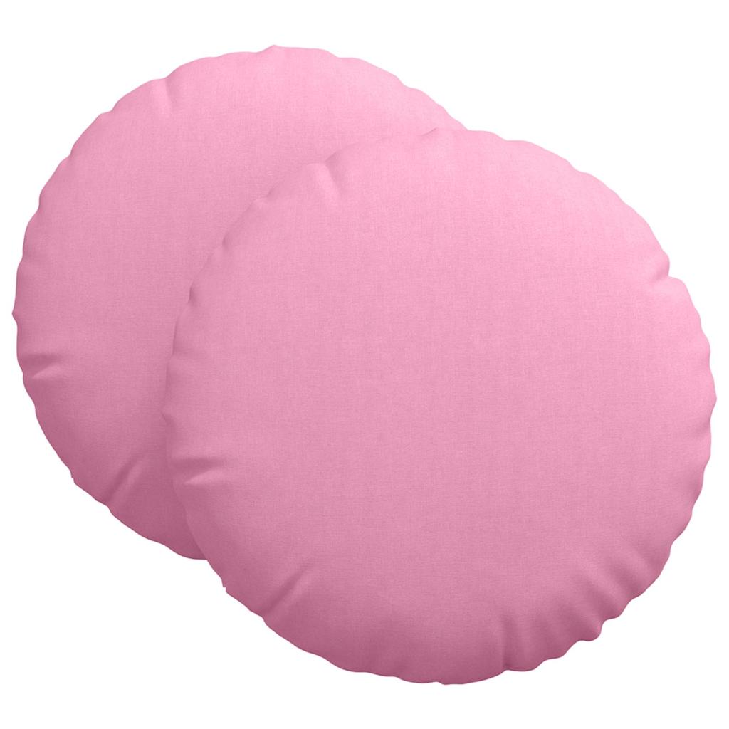 vidaXL Seat Cushions 2 pcs Pink Ø80 x 29 cm Fabric