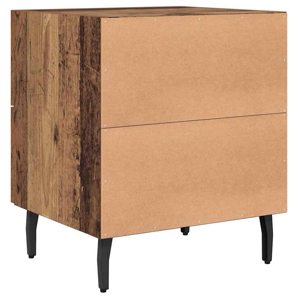 vidaXL Bedside Cabinet 2 pcs Old Wood 40 x 35 x 47.5 cm