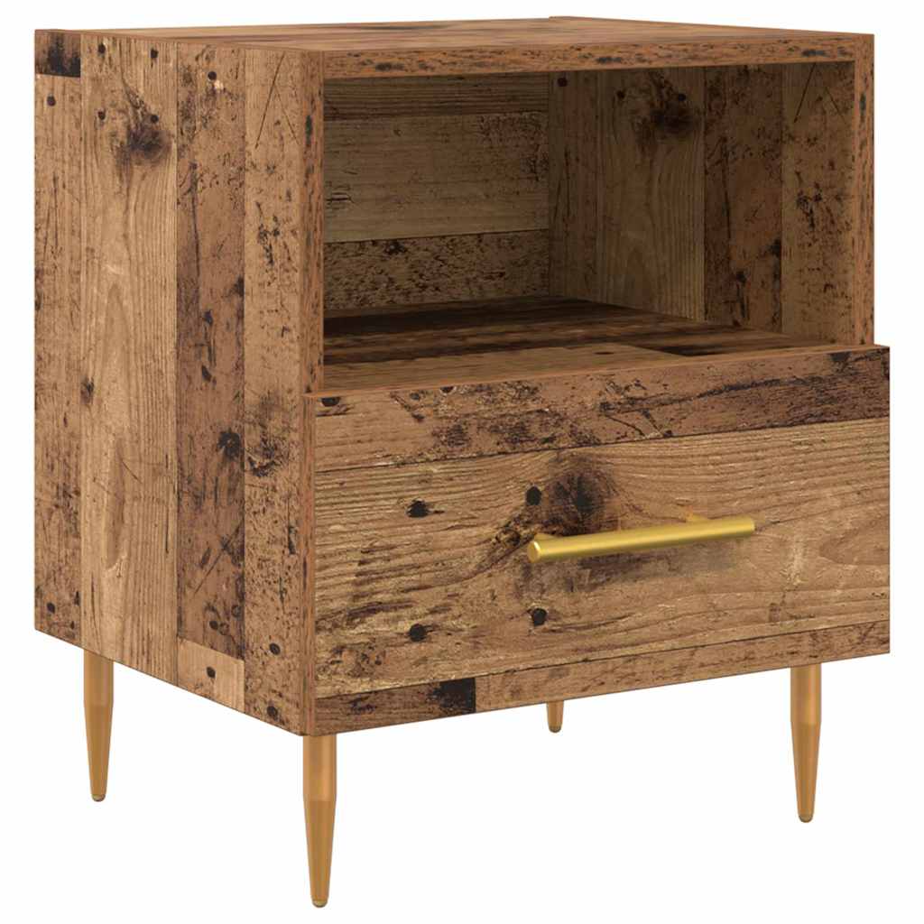 vidaXL Bedside Table 2 pcs Old Wood 40 x 35 x 47.5 cm Engineered Wood