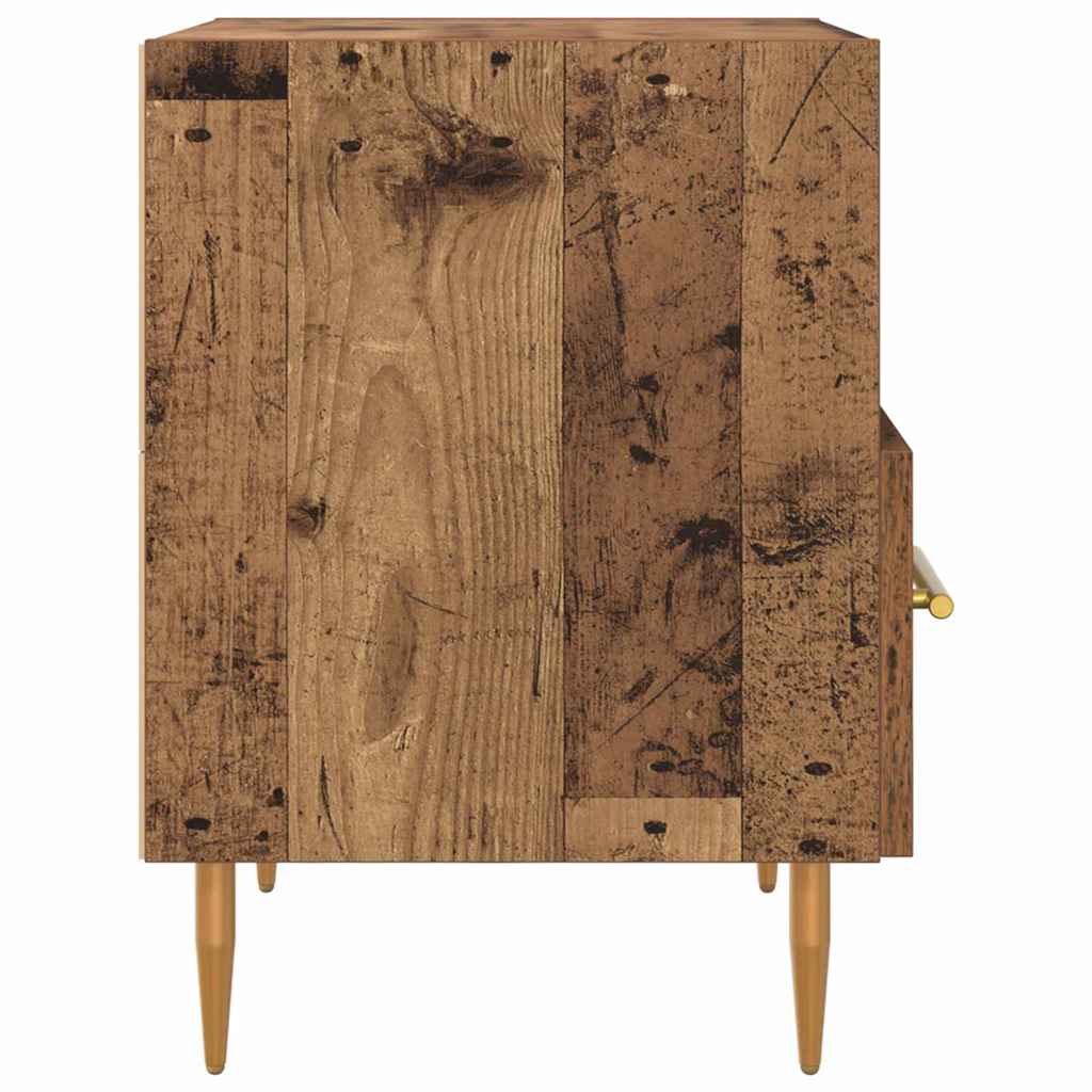 vidaXL Bedside Table 2 pcs Old Wood 40 x 35 x 47.5 cm Engineered Wood