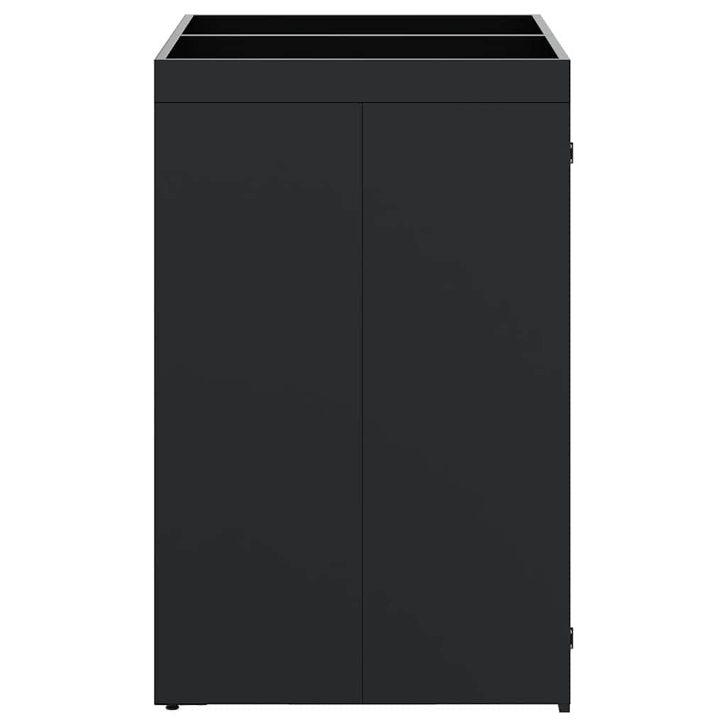 vidaXL Wheelie Bin Storage for 2 Bins Black 136 x 77.5 x 121.5 cm