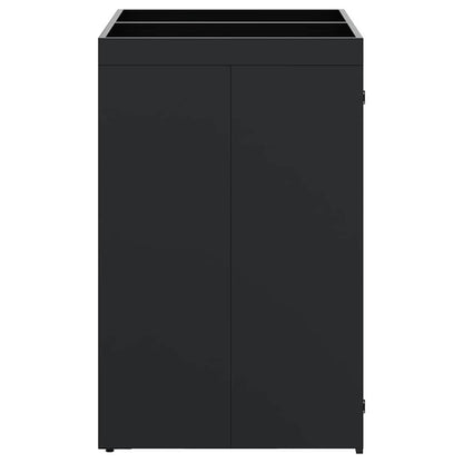 vidaXL Wheelie Bin Storage for 2 Bins Black 136 x 77.5 x 121.5 cm
